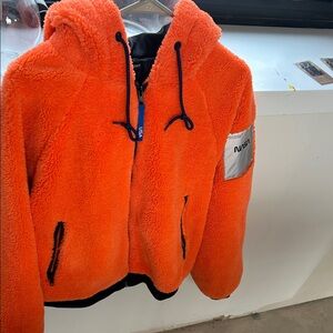 Vibrant Orange  women’s Puffer Jacket